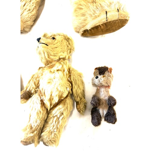 65 - Vintage Chiltern Hugmee Teddy bear plus 3 others