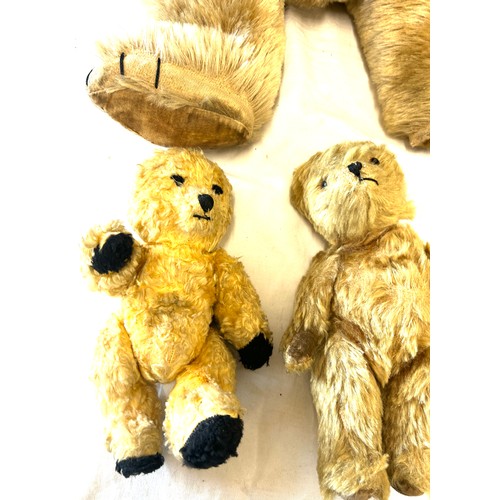 65 - Vintage Chiltern Hugmee Teddy bear plus 3 others