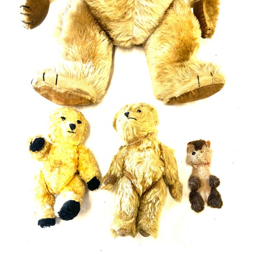 65 - Vintage Chiltern Hugmee Teddy bear plus 3 others