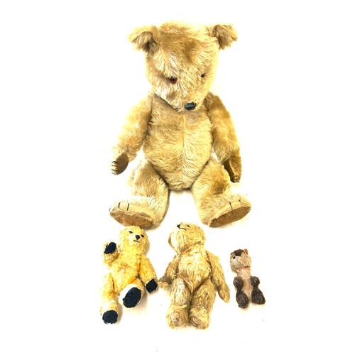 65 - Vintage Chiltern Hugmee Teddy bear plus 3 others