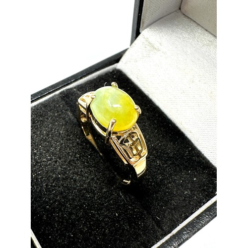 171 - 9ct gold yellow gemstone ring (3g)