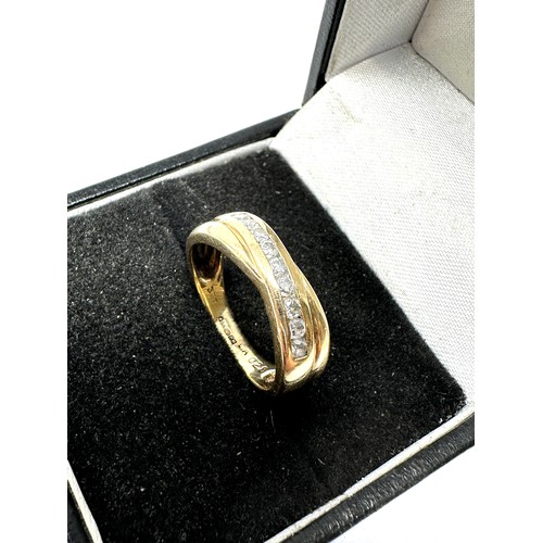 86 - 9ct gold vintage diamond  ring (2.5g)