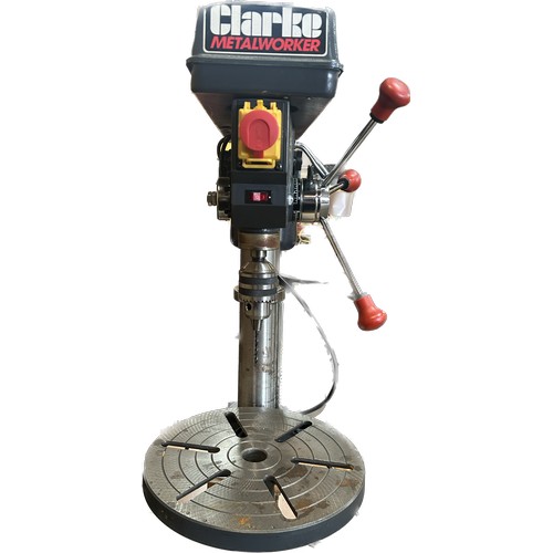 101G - Clarke Metal worker pillar drill with accessories, in working order