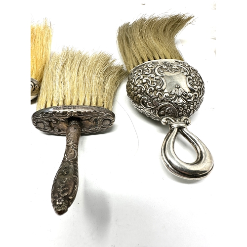 12 - 3 antique silver crumb brushes