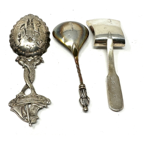 25 - antique silver tea caddy spoons