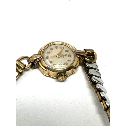 Vintage ladies 9ct gold rolex tudor royal wrist watch the watch is not ticking