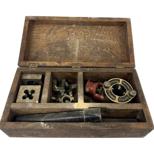 214 - Cased Thomas and Chatwin and co tap and dye set