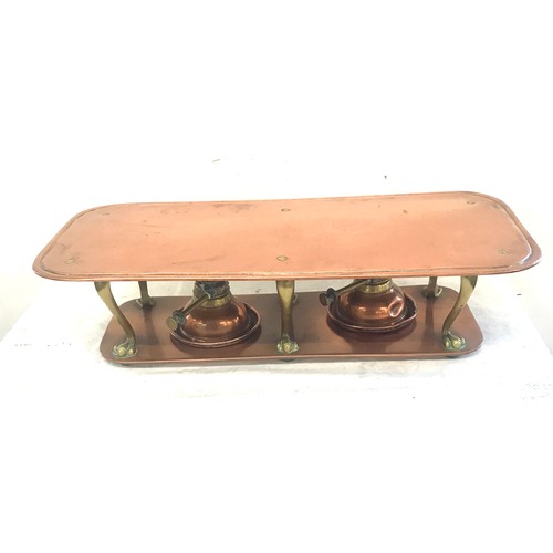 139 - Vintage copper warmer measures approximately 21 inches 9.5 inches depth