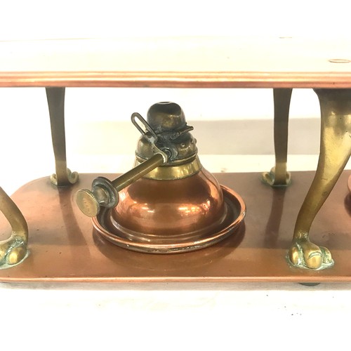 139 - Vintage copper warmer measures approximately 21 inches 9.5 inches depth