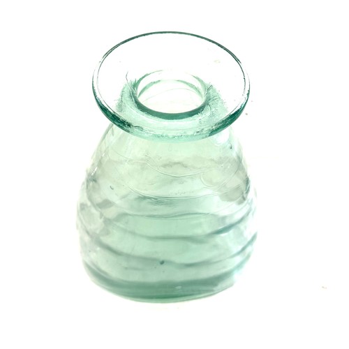 71 - Glass vase measures approximately 14 inches tall