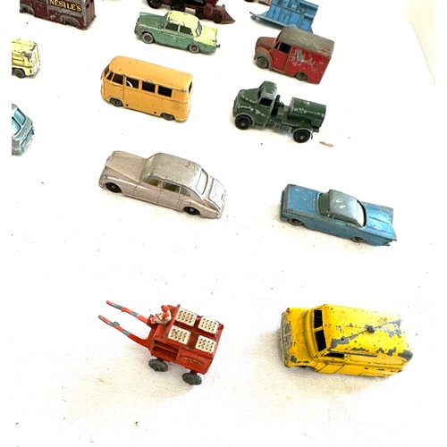 130 - Selection of vintage toy cars includes Lesney match box etc