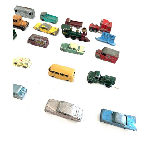 130 - Selection of vintage toy cars includes Lesney match box etc