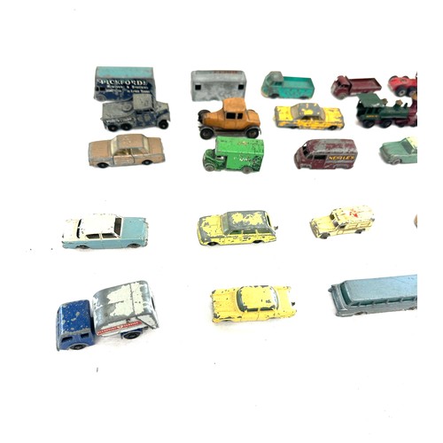 130 - Selection of vintage toy cars includes Lesney match box etc