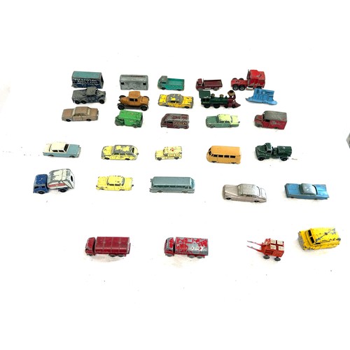 130 - Selection of vintage toy cars includes Lesney match box etc