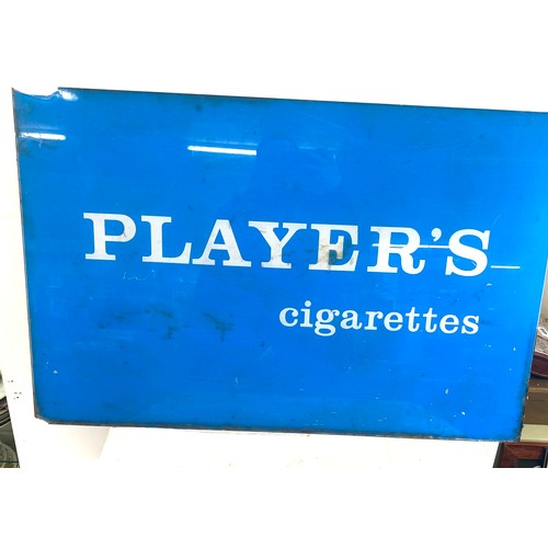 91 - Perspex Players advertising sign measures approximately 35 inches wide 22.5 inches tall