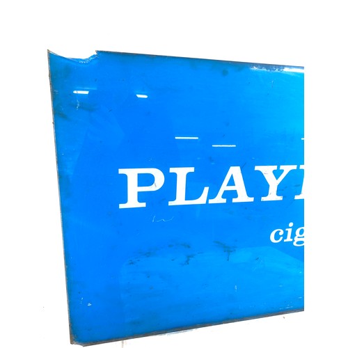 91 - Perspex Players advertising sign measures approximately 35 inches wide 22.5 inches tall