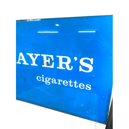 91 - Perspex Players advertising sign measures approximately 35 inches wide 22.5 inches tall