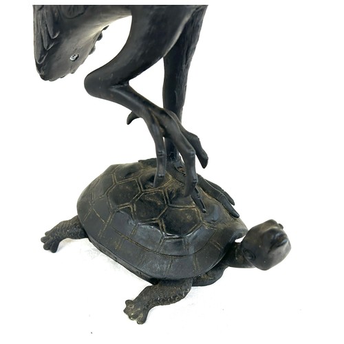 193 - Possibly a bronze bird and turtle figure