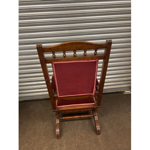 545 - Vintage wooden framed rocking chair