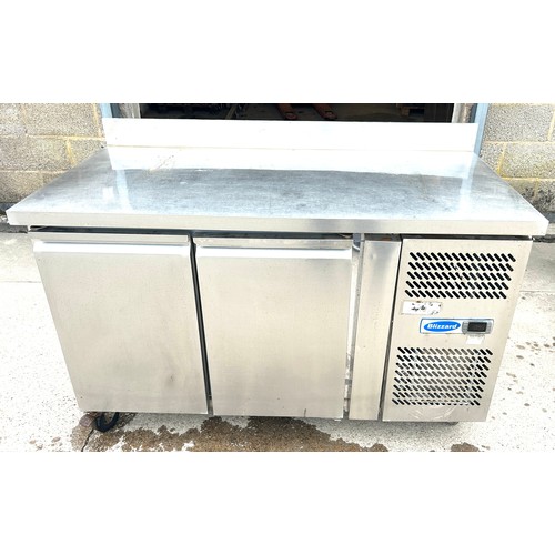 100B - Blizzard stainless steel fridge / cooler, working order Height 33 inches. width 54 inches, Depth 28 ... 