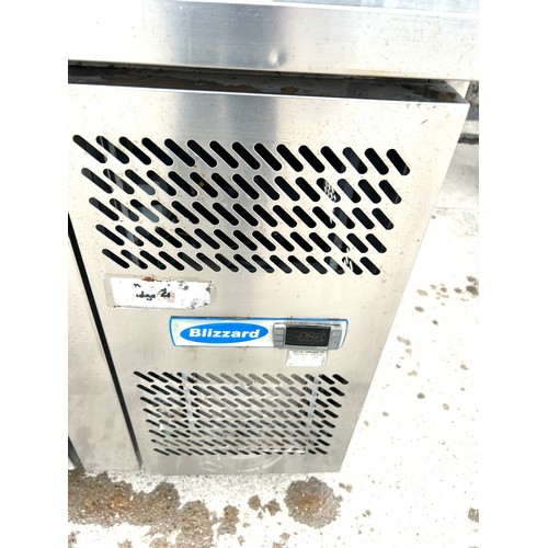 100B - Blizzard stainless steel fridge / cooler, working order Height 33 inches. width 54 inches, Depth 28 ... 