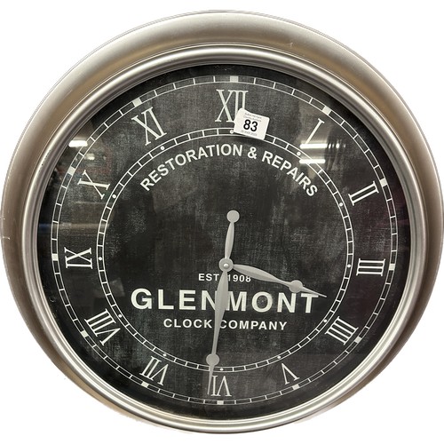 83 - Large wall hanging Glenmont clock diameter approx 23 inches