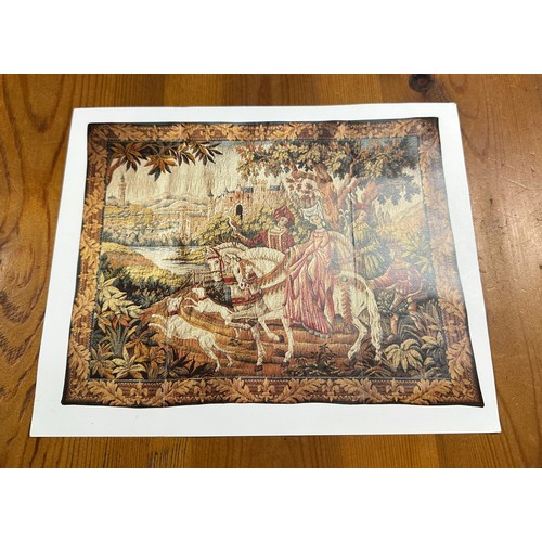 557 - Wall hanging Franklin mint the royal hunt tapestry by Marc Waymel measures approximately 45 inches w... 