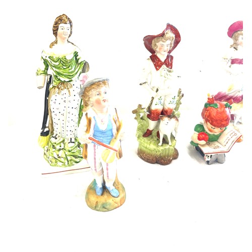 136 - a Selection of figurines to includes Royal Dux, Royal Doulton and Goebel 10 figures in total