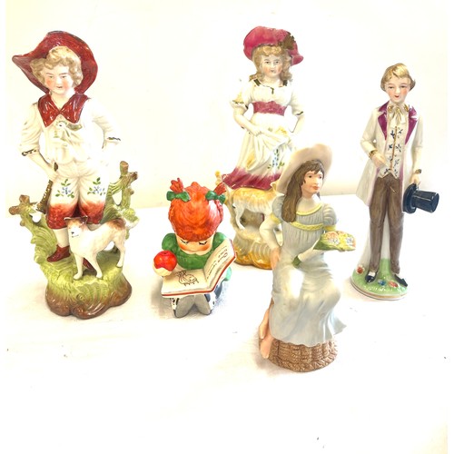 136 - a Selection of figurines to includes Royal Dux, Royal Doulton and Goebel 10 figures in total