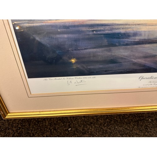 325 - Framed limited edition signed print, Operation desert storm 1991, number 44/850. Signiture Frank Woo... 