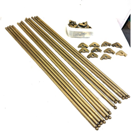 174 - 13 Solid brass stair rails with fixings