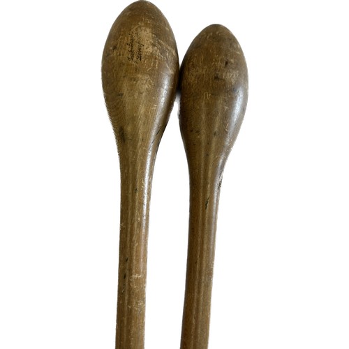 134 - Pair of possibly Indian clubs, approximate length of each 19 inches