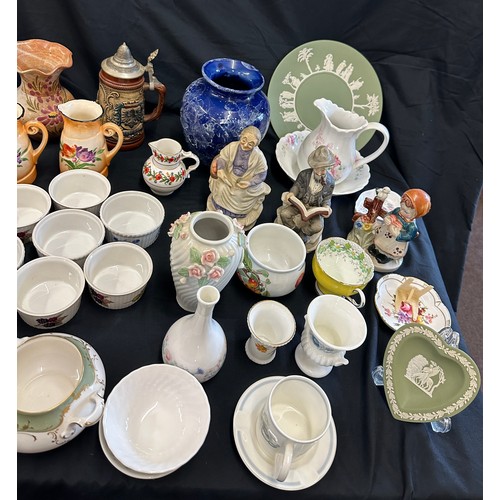 238 - Large selection of miscellaneous includes named pottery, wedgwood, figures etc