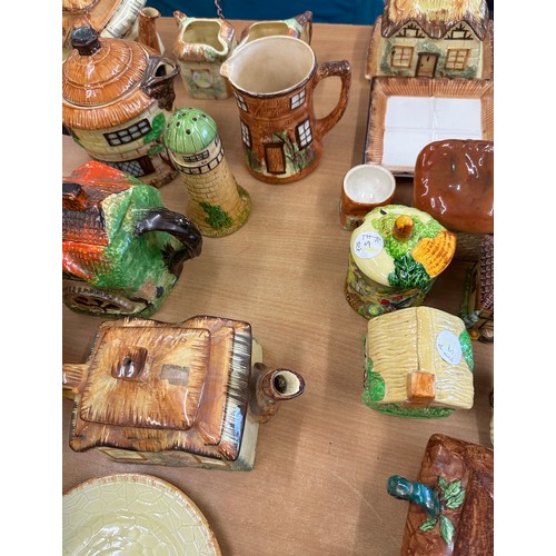 207 - Selection of Staffordshire and Cornish pottery