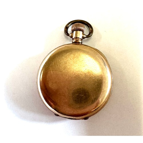 485 - Vintage gold plated Dennison fob watch, untested