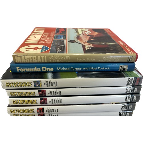 305 - Selection of motoring and motor racing books to include 8 Auto course books, Maserati- Sports, racin... 