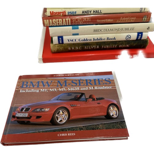 282 - Selection of motoring and motor racing books to include Bugatti- Le Pur sans, Prince Chula- Road rac... 