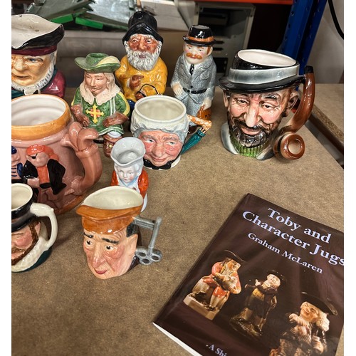 353 - Large selection of Toby/ Character jugs, 30+ in total, includes Shorter and sons, Royal Doulton, Bes... 