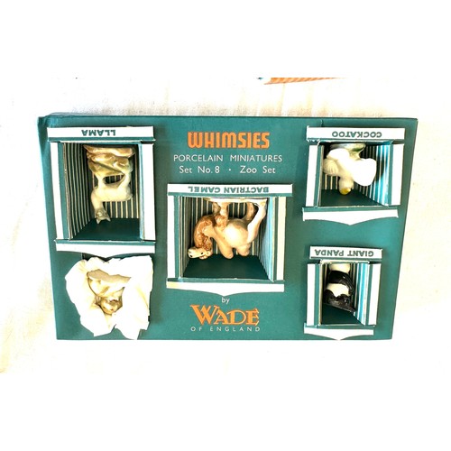 98 - Selection of vintage Wade Whimsies includes boxed Zoo set, North american animals etc