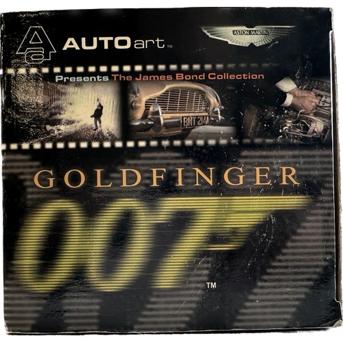 90 - AUTOart 1965 Aston Martin DB5 James Bond 007 Goldfinger model car, original box (however box is dama... 