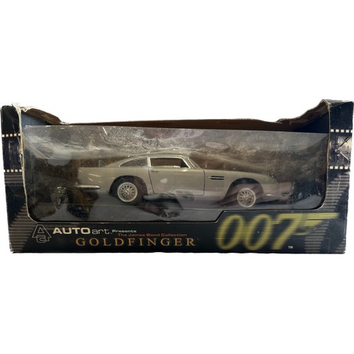 90 - AUTOart 1965 Aston Martin DB5 James Bond 007 Goldfinger model car, original box (however box is dama... 