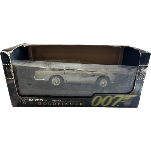 90 - AUTOart 1965 Aston Martin DB5 James Bond 007 Goldfinger model car, original box (however box is dama... 