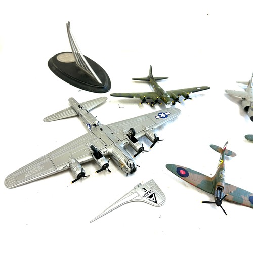 168 - Selection of assorted Aircraft models includes Atlas and Corgi, Corgi Hurricane, spitfire, flying jo... 