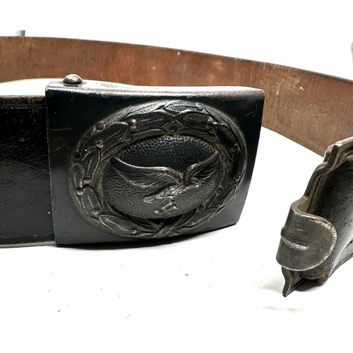 116 - ww2 german Luftwaffe leather belt & buckle