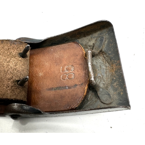 116 - ww2 german Luftwaffe leather belt & buckle