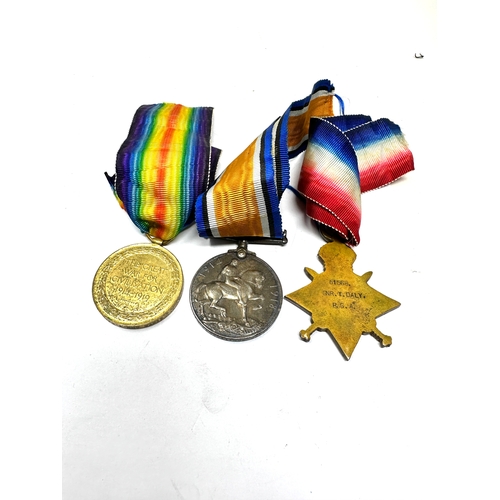 125 - ww1 trio medals to 51568 gnr t.daly r.g.a -r.a