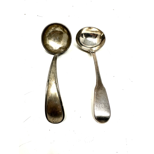 33 - 2 antique silver ladle spoons