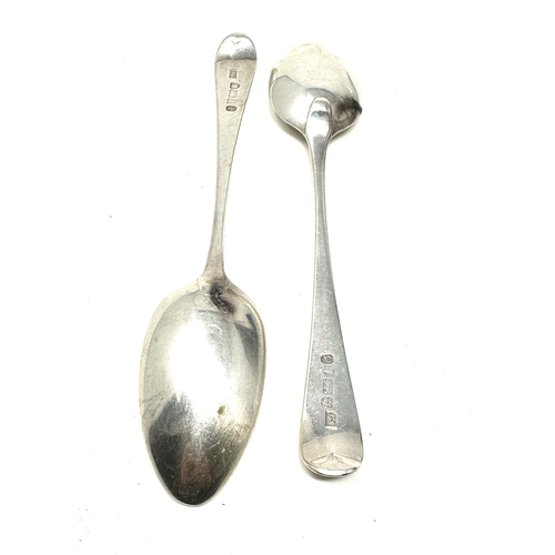 9 - 2 georgian silver table spoons London silver hallmarks