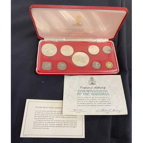 617 - Cased 1974 commonwealth coin set with COA