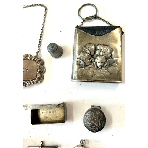 469 - Vintage sterling silver items including pill boxes, Reynolds angels common prayer book etc